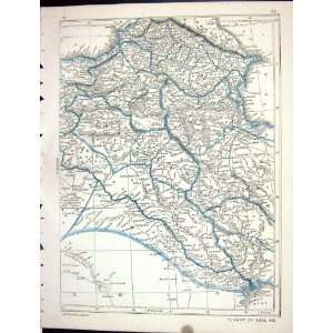  Lowry Antique Map 1853 Turkey Asia Kurdistan Caspian Sea 