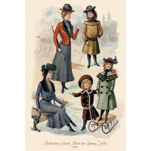  Midwinter Street Attire for Young Folks   Poster (12x18 