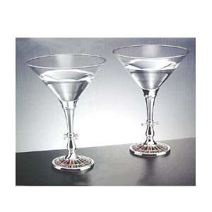 Set of 2 Las Vegas Martini Glasses 2 By Godinger  Kitchen 