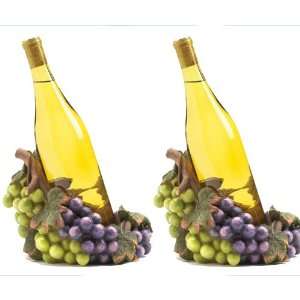  Grapes Table Top Wine Bottle Holder Set of 2 Everything 