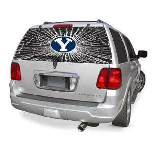   Young Cougars Shattered Auto Rear Window Decal