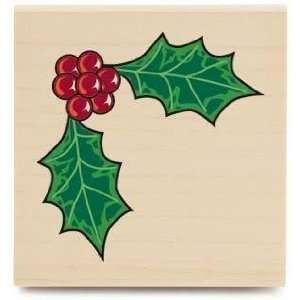  Holly With Berries   Rubber Stamp Arts, Crafts & Sewing