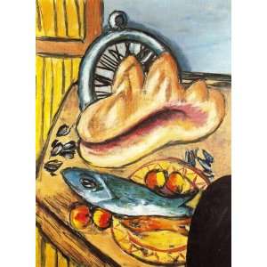   Max Beckmann   24 x 32 inches   Still Life with Fish and Shell Home