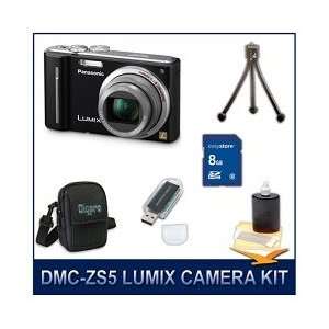 LUMIX DMC ZS5 ZS5 Black Digital Camera, with 8GB SD Memory Card, Card 