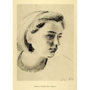  1941 Print Henry Varnum Poor Modern Art Figure Head Study Woman 