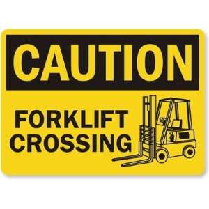  Caution Forklift Crossing (with graphic) Aluminum Sign 