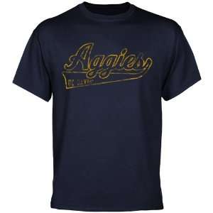  UC Davis Aggies Swept Away T Shirt   Navy Blue Sports 