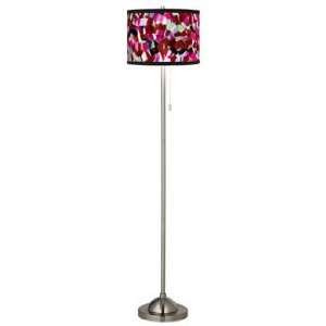   Palette Dots Brushed Nickel Pull Chain Floor Lamp