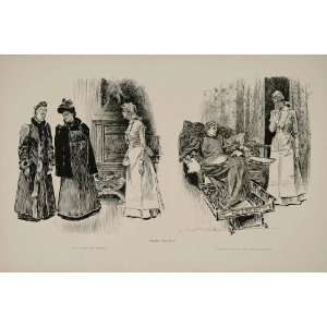  1894 Charles Dana Gibson Social Pastimes Women Print 