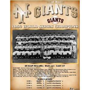 San Francisco Giants    World Series 1954 New York Giants    13 x 16 