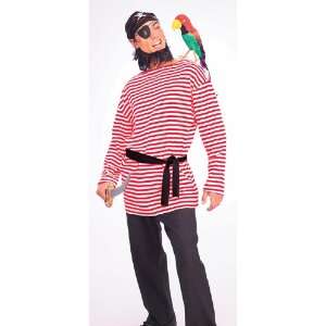 Adult Classic Red and White Pirate Shirt Costume Accessory 