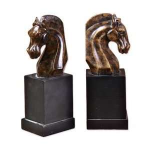  Stallion Head Set of 2 Bookends