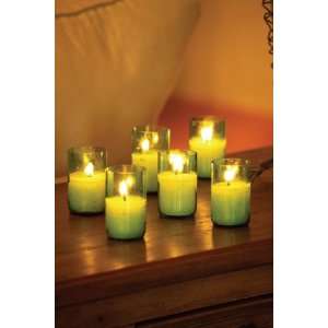  Green Glass Candles