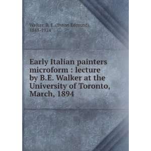  Early Italian painters microform  lecture by B.E. Walker 