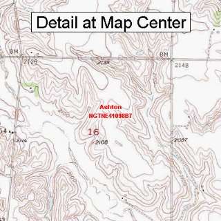 USGS Topographic Quadrangle Map   Ashton, Nebraska (Folded/Waterproof)