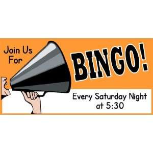  3x6 Vinyl Banner   Shout Out Join Us For Bingo 