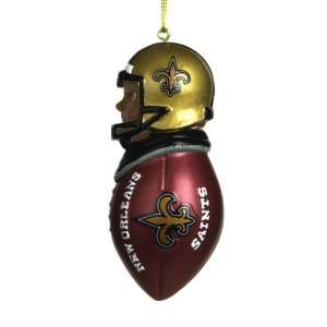  of 8 New Orleans Saints African American Tackler Christmas Ornaments