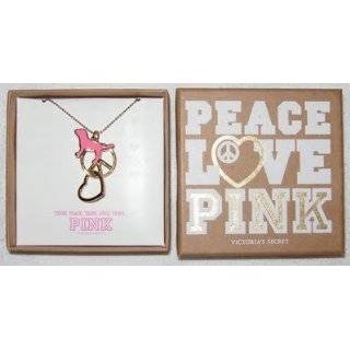    Victorias Secret Pink Peace Love Pink Necklace 