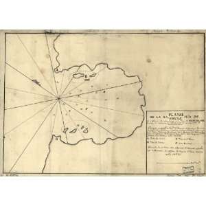  1786 map Coast of Chile, Carlos III Island