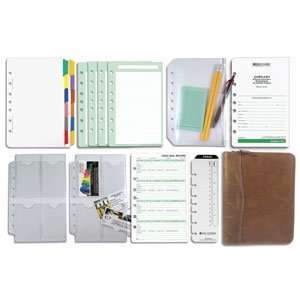 Zippered Distressed Leather Daily Planner Calendar Reference Solution 