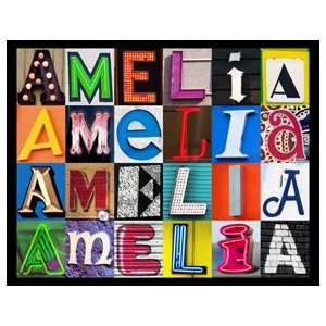  AMELIA Personalized Name Poster Using Sign Letters 