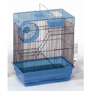  3 Level Small Animal Cage in Black / Blue