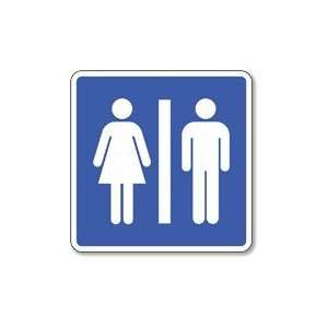  Unisex Restroom Symbol Sign   8x8