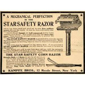 1907 Ad Kampfe Bros. Star Safety Razor Knife Shaving 