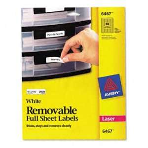  Removable Inkjet/Laser ID Labels, 1/2 x 1 3/4, White, 2000 