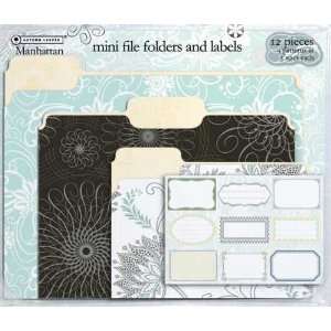  Autumn Leaves Mini File Folders and Labels (3 Sizes   9 