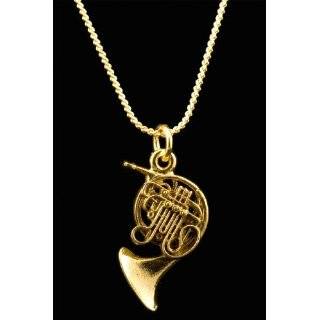 French Horn Necklace   Gold
