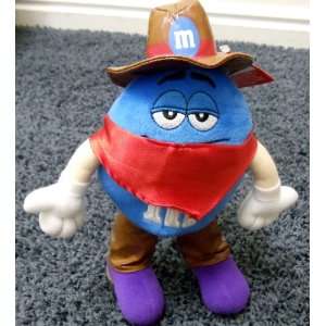   Hard to Find Poseable 9 Inch Plush Western Cowboy Blue M&M Doll Toys
