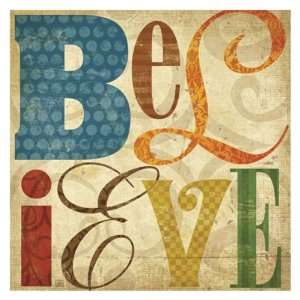  Believe by Suzanna Anna Gallery Wrapped Canvas, Beige, 30W 