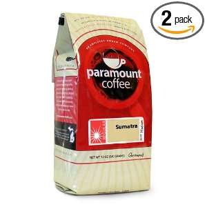 Paramount Coffee Sumatra, Bean, 12 Ounce (Pack of 2)  