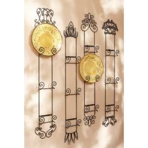   Delicate Scroll Design 3 Tier Wall Mounted Plate Racks