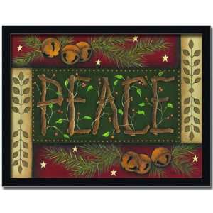  Peace Cabin Lodge Decor Holiday Sign Gift Print Framed 