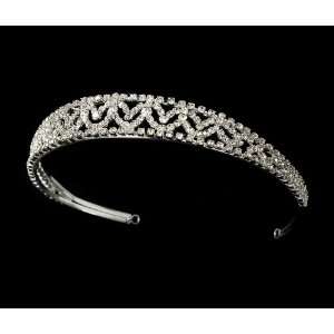  Silver Clear Rhinestone Bridal Headband HP 7105 Beauty