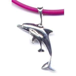   Dolphins Necklace Sterling Silver Jewelry Gift Boxed