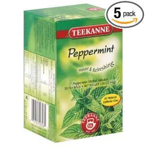 Teekanne Tea, Peppermint Herb, 20 Count (Pack of 5)  