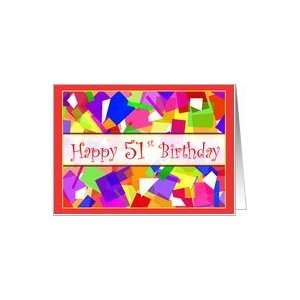 Blast of Confetti Happy 51st Birthday Card Toys & Games