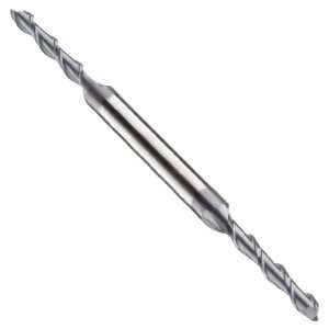High Speed Steel End Mill, Long Length, TiCN Coated, 2 Flutes, Double 