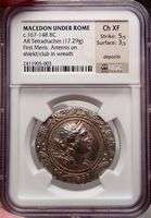 Macedonia Under Roman Rule Amphipolis Tetradrachm Silver Greek Coin 