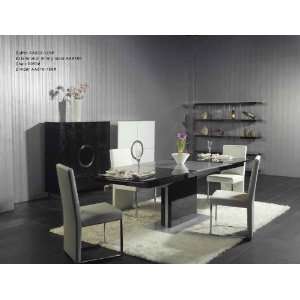  Modern Black Extendible Dining Table Furniture