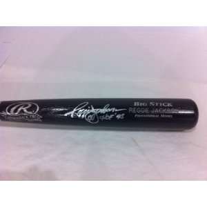Reggie Jackson New York Yankees Hand Signed Autographed Black Rawings 