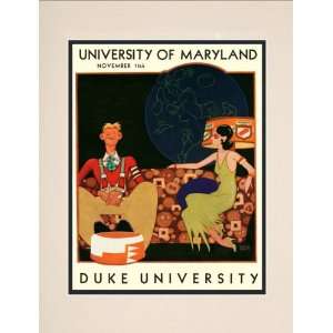  1933 Maryland Terrapins vs. Duke Blue Devils 10.5x14 
