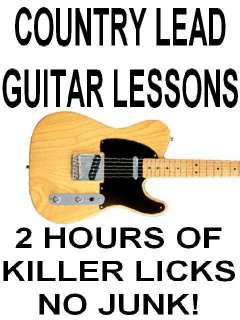 11 Hrs. Country Lead Guitar Lessons on 1 DVD ROM Video  