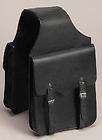NEW Western Style Leather Horse Motorcycle Saddle Bags BLACK 12 x 14