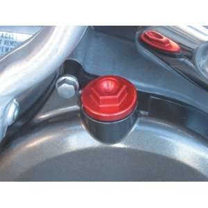 Works Connection Aluminum Oil Filler Plugs Red Anodized   ALUMINUM OIL 