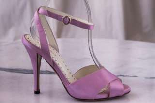 YVES SAINT LAURENT Pink Ankle Wrap Pump High Heel 8 38  