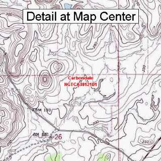  USGS Topographic Quadrangle Map   Carbondale, California 